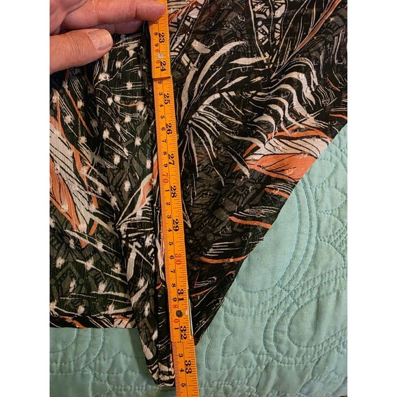 Torrid Women's Size 1/2 Chiffon Clip Dot Cocoon Kimono Palm Tree Semi Sheer Boho - Picture 9 of 9